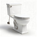 Toilette blanche en céramique avec réservoir intégré dimensions 75 x 40 x 80cm