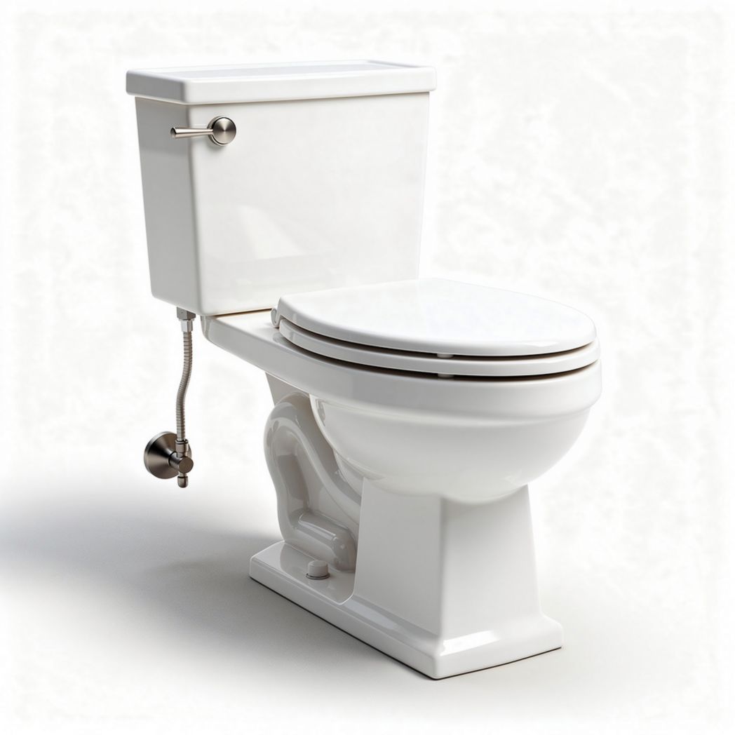 Toilette blanche en céramique avec réservoir intégré dimensions 75 x 40 x 80cm