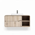 Meuble de salle de bains en bois clair avec lavabo intégré 70 x 40 x 30cm