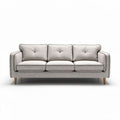 Canapé gris en tissu avec coussins moelleux dimensions 200 x 90 x 85cm
